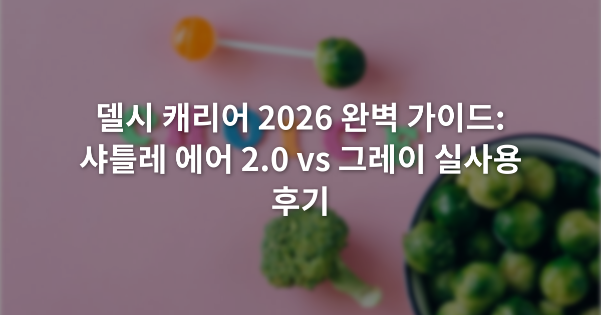델시 캐리어 2026 완벽 가이드: 샤틀레 에어 2.0 vs 그레이 실사용 후기