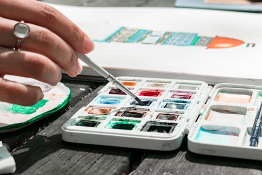 수채화 여행 드로잉 스케치북과 물감 준비물 세트