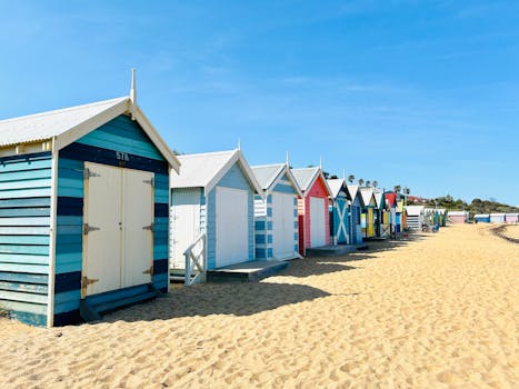 멜버른 세인트킬다 해변 가족 나들이