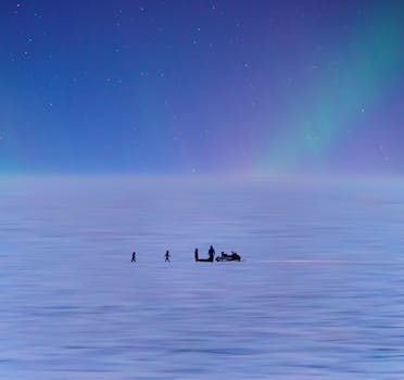 라플란드 오로라 아래 스노모빌 야간 사파리 체험