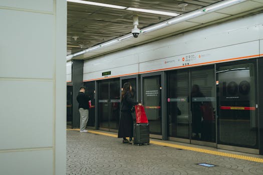 서울 대중교통 지하철역 개찰구와 티머니 카드 태그 모습