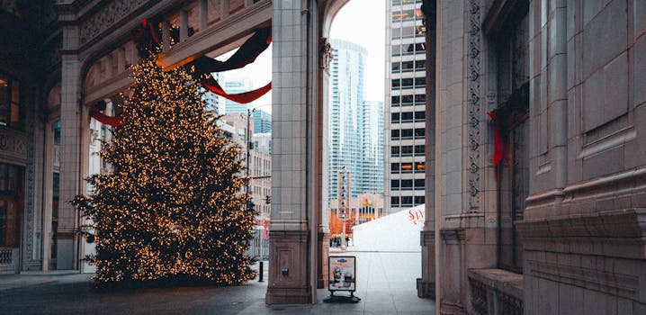 미국 12월 여행 시카고 크리스마스 마켓 야경과 조명