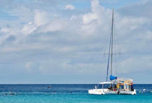 바베이도스 여행 카리브해 청록색 바다와 백사장 전경