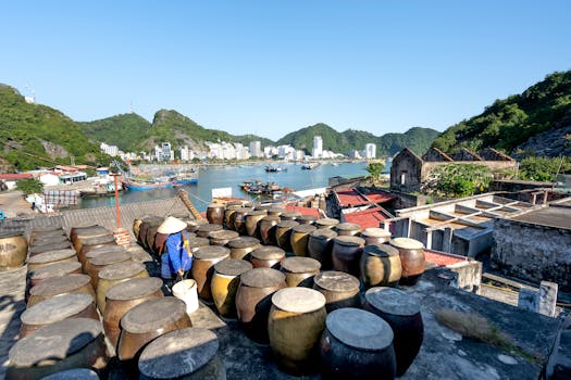 하장루프 Quan Ba 쌍둥이 산 전경