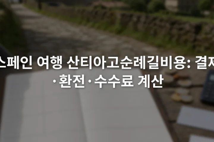 유로 결제액과 환율, 카드 수수료, ATM 인출 비용을 항목별로 적은 여행 예산표