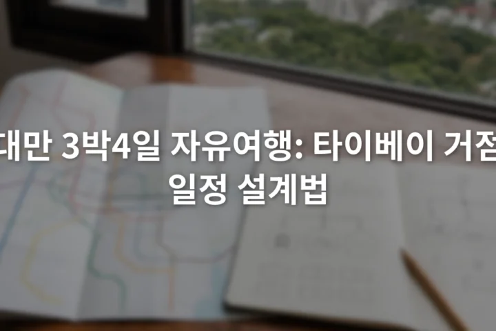 타이베이 지하철 노선도 옆에 도착일과 근교 이동 후보를 적은 여행 노트