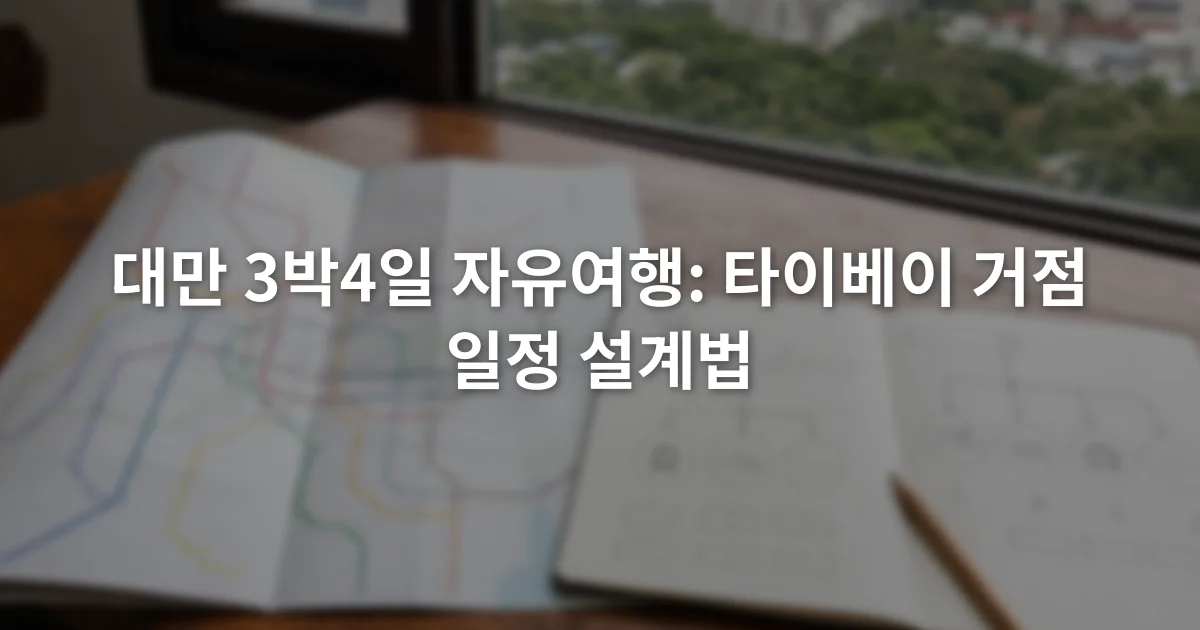 타이베이 지하철 노선도 옆에 도착일과 근교 이동 후보를 적은 여행 노트