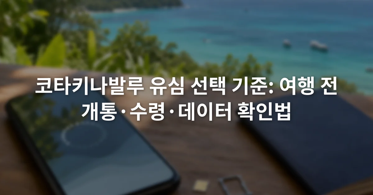 여권 옆에 놓인 스마트폰과 SIM 카드 트레이, eSIM 설정 화면