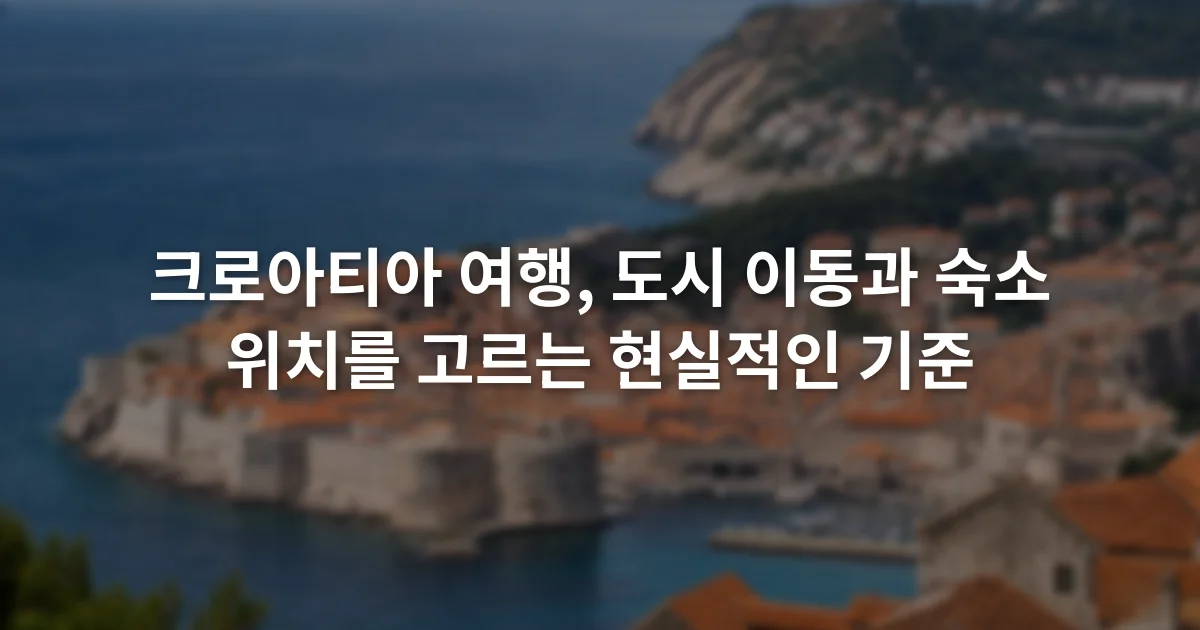 아드리아해를 내려다보는 크로아티아 해안 구시가지와 붉은 지붕 건물