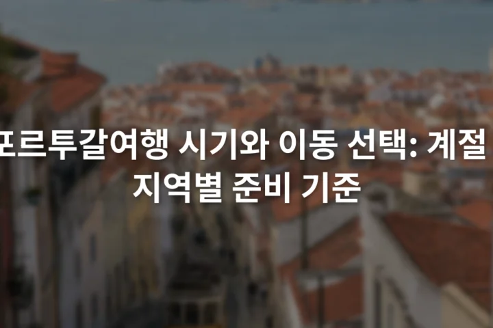 리스본의 붉은 지붕과 언덕길 너머로 보이는 트램과 강 풍경